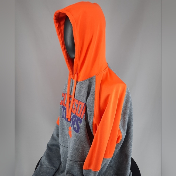 New Clemson University Tigers Hoodie Sweater Men's 2XL Spell Out Paw Fleece - Picture 4 of 9